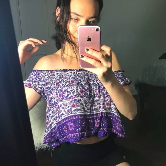 URBAN OUTFIITERS “BAND OF GYPSIES” BOHO OVER THE SHOULDER TOP - Picture 1 of 8